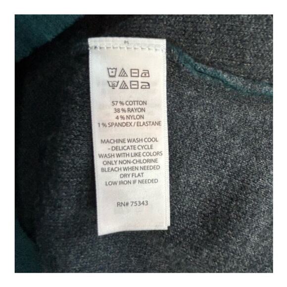 Adrienne Vittadini Two-Tone Green & Grey Sweater Dress Size Small Long Sleeve - Picture 9 of 10